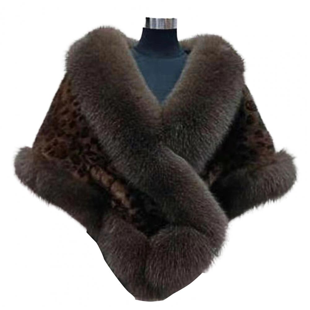 HOOR Luxury Fur Fluffy Jackets Leopard One Size