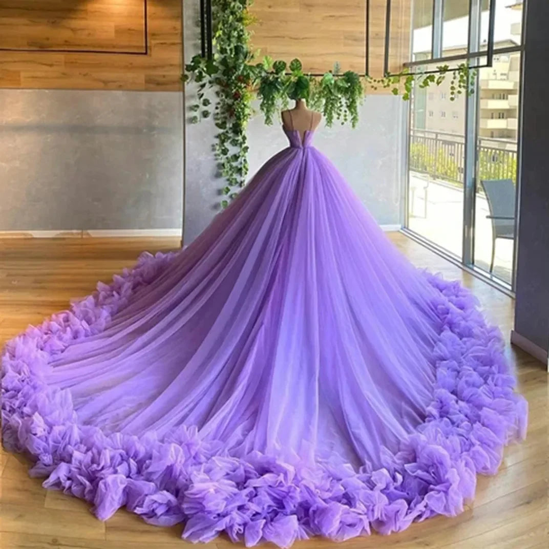 HOOR Elegant Ruffles Ball Gowns