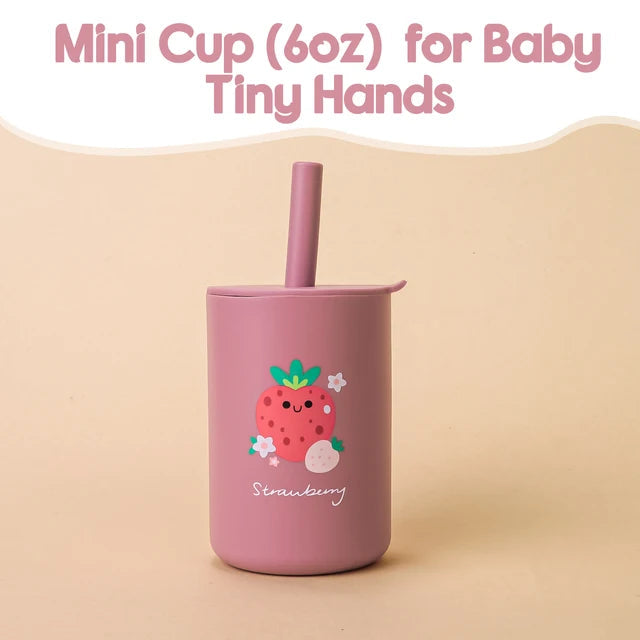 HOOR Baby Feeding Straw Cup Strawberry