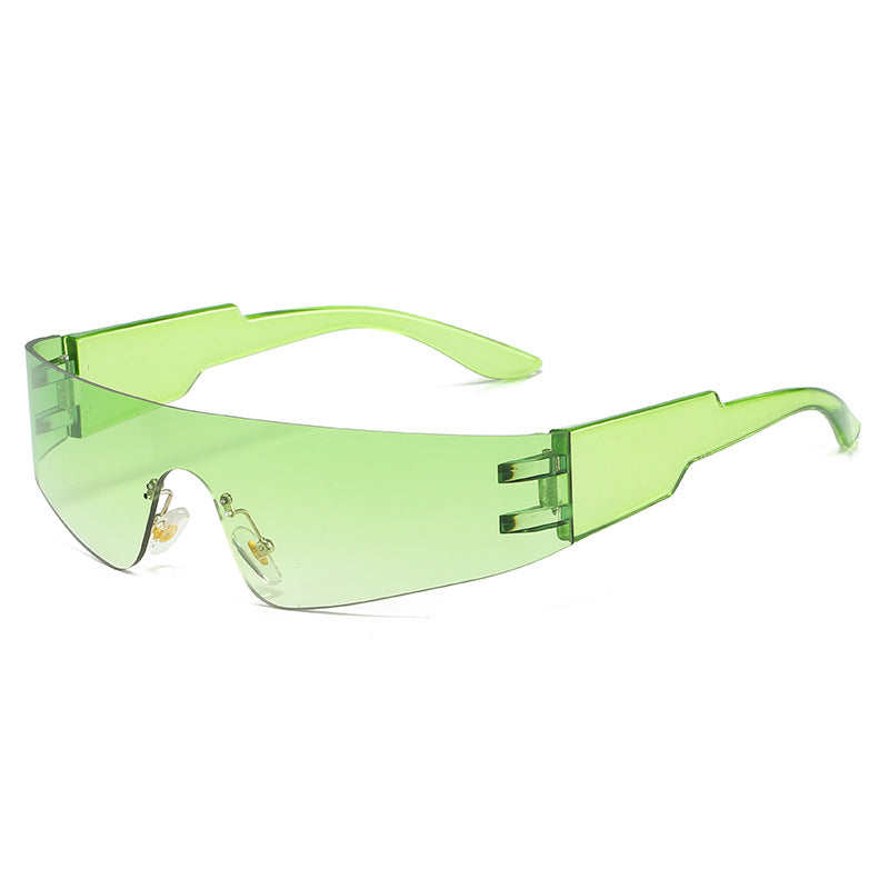 HOOR Punk Sports Sunglasses Double Green