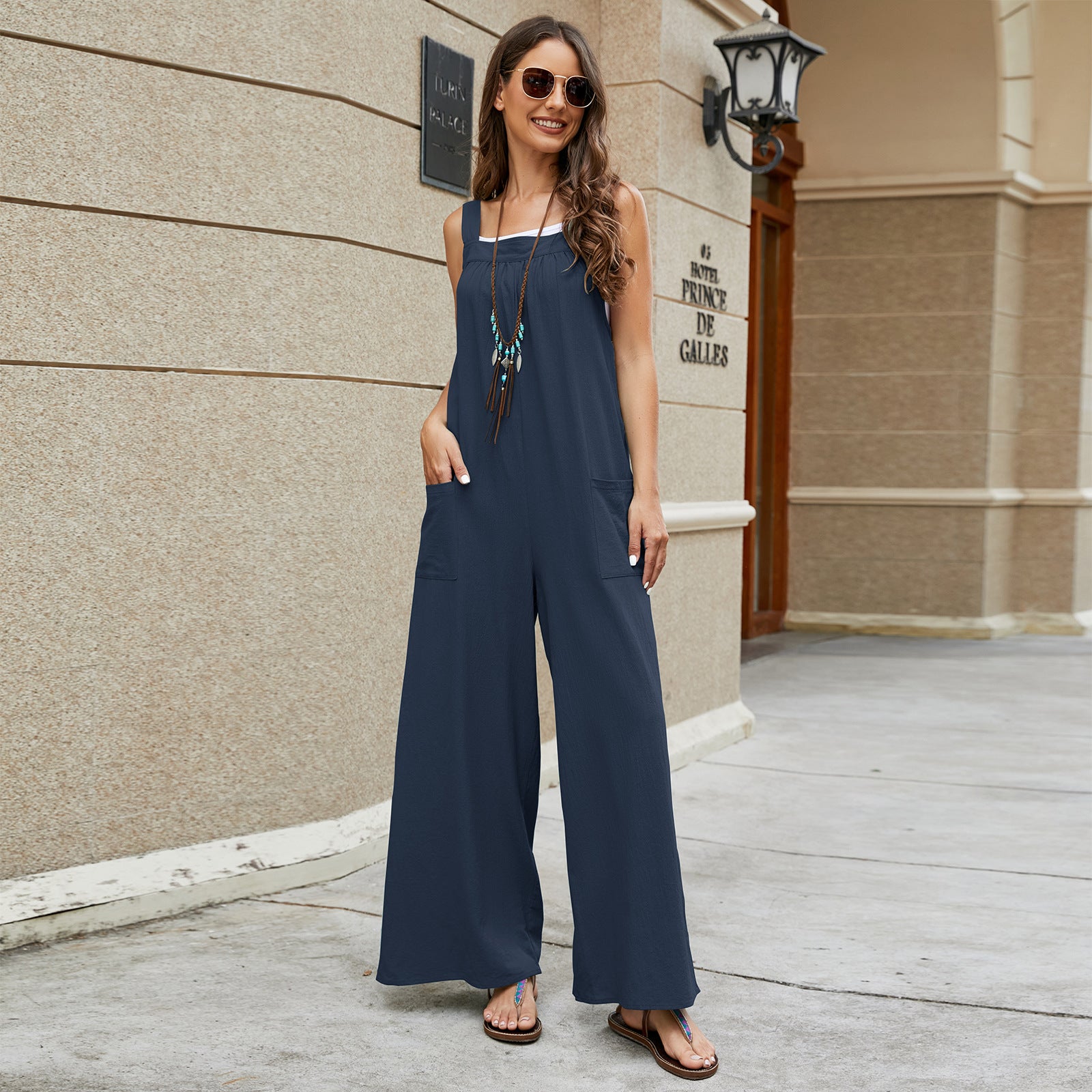 HOOR Romper Jumpsuit Navy Blue