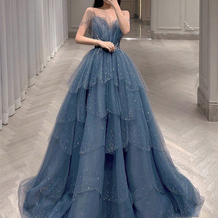 HOOR Beautiful Wedding Gown Blue