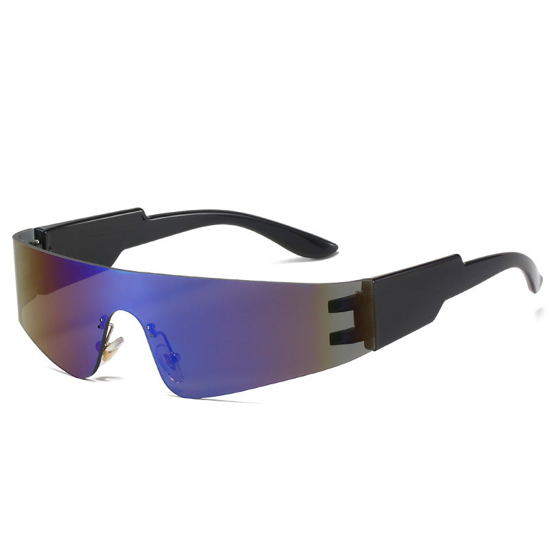 HOOR Punk Sports Sunglasses Black Blue