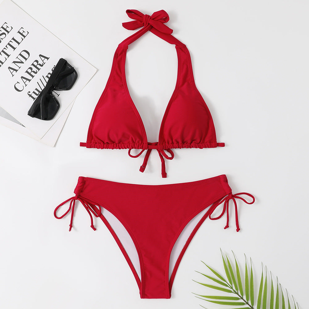 HOOR Strap Bikini Swimwear Red