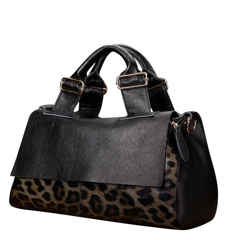 HOOR Leopard Pattern Bag Black
