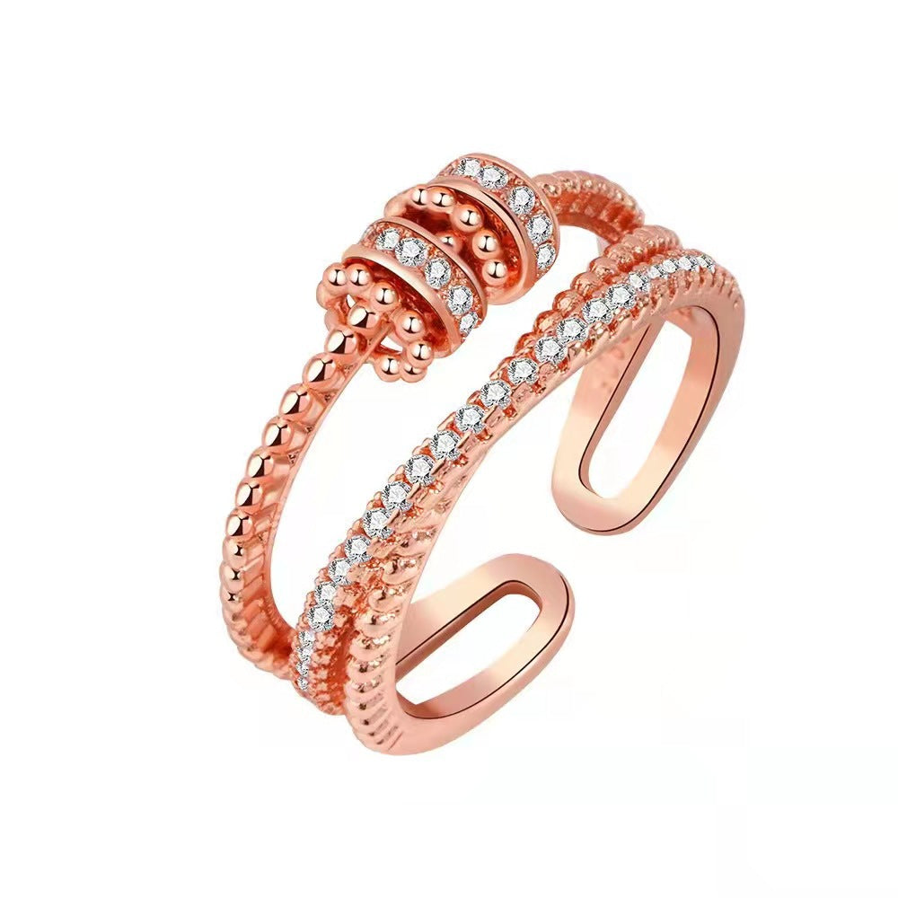 HOOR Anxiety Relieve Rings Rose Gold