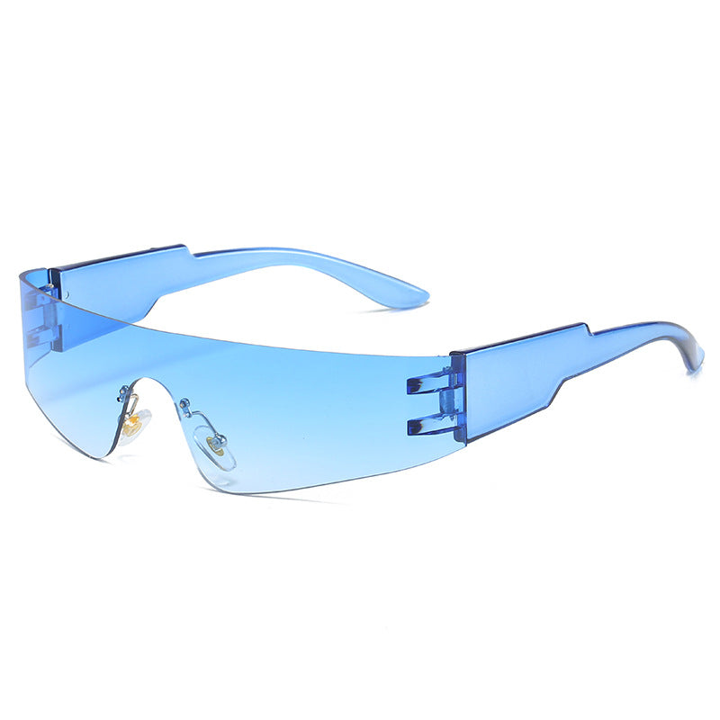 HOOR Punk Sports Sunglasses Double Blue