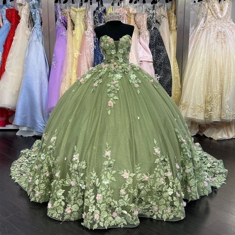 HOOR Angel Green Ball Gown as picture