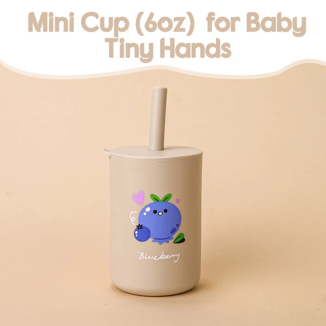 HOOR Baby Feeding Straw Cup Blue Berry